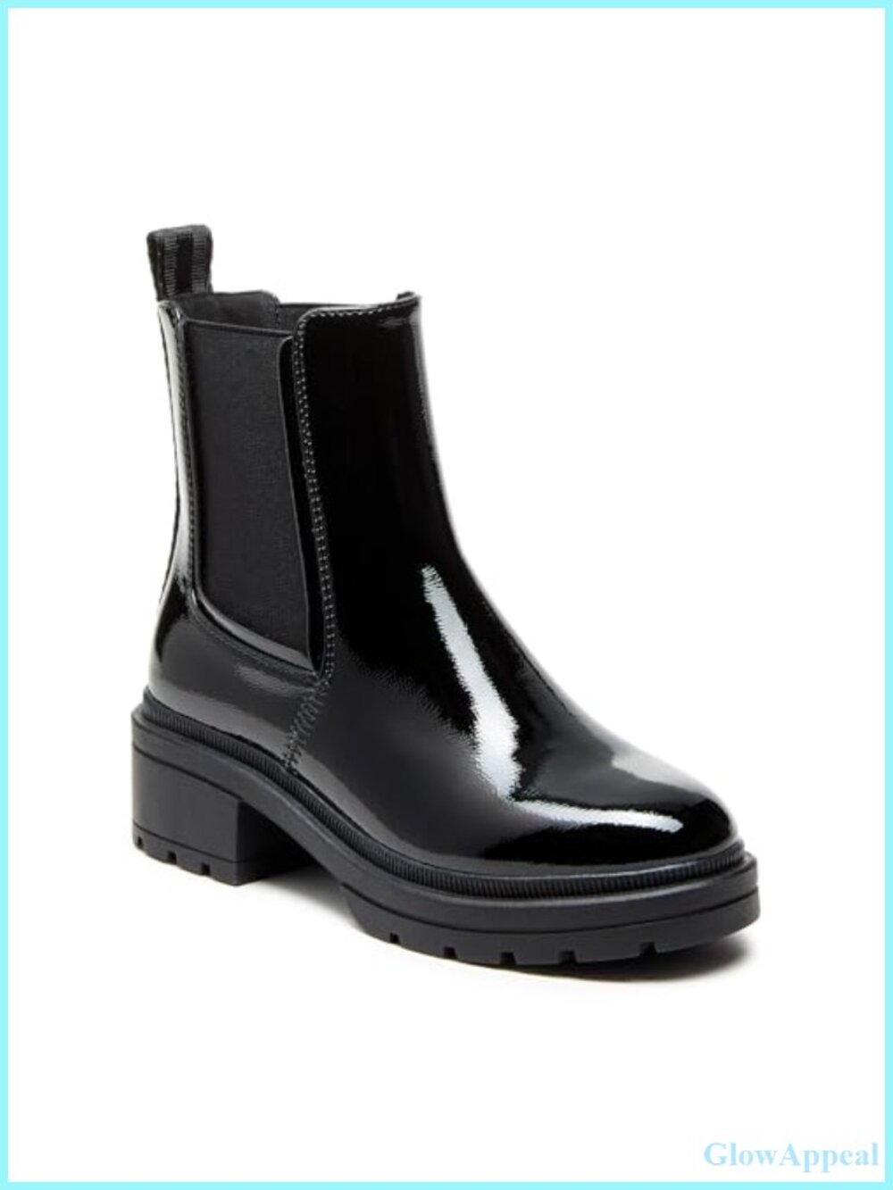 Patent Leather Chelsea Ankle Bootie with Plush Foam Insole